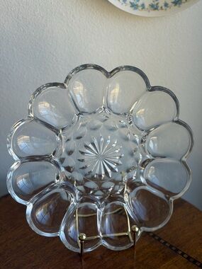 Anchor Hocking Clear Glass Egg Plate